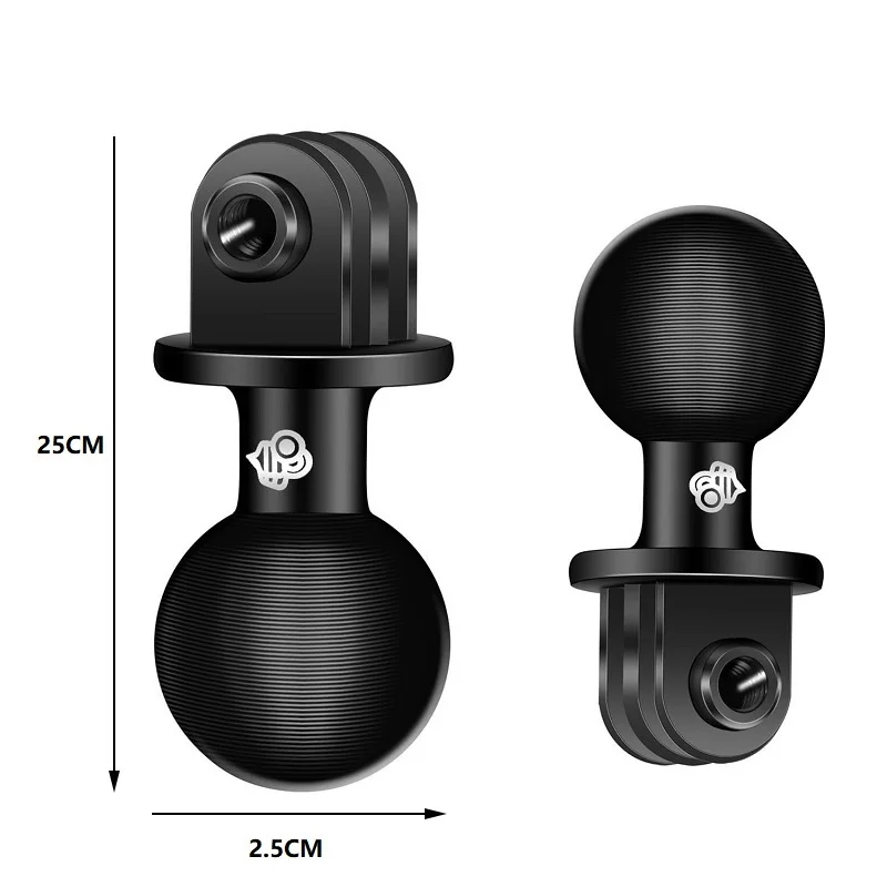 1 inch Ball Head Mount Adapter Aluminium alloy For Go Pro 10 9 8 7 6 5 DJI Sjcam Yi Action Camera for 1 inch Mounts Motorcycle