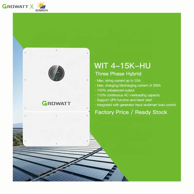 In Stock  WIT 8K-HU Three Phase Hybrid Inverter 8-15KW IP66 97.6% Efficiency 600V 50/60Hz