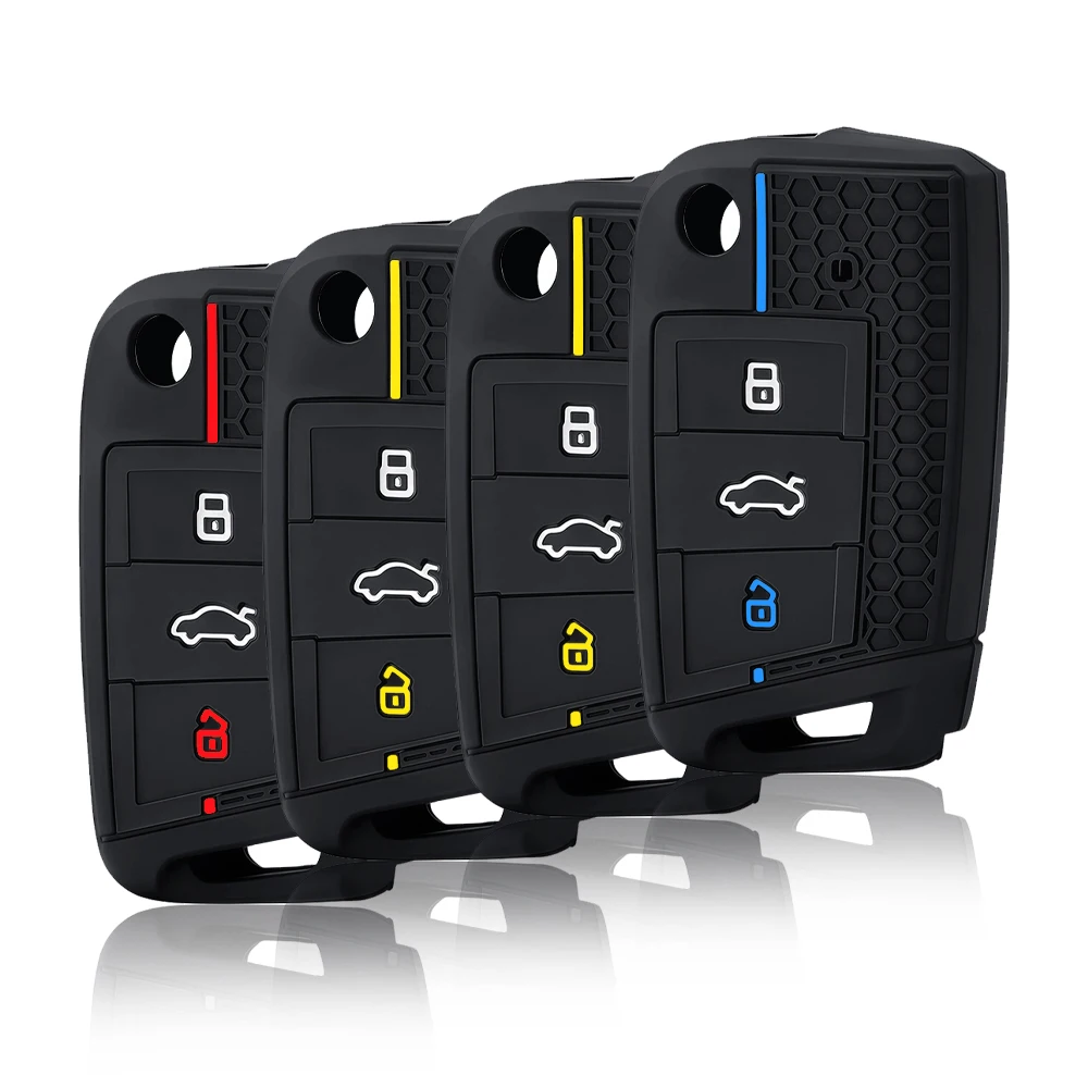 Key case cover For VW golf 7 GTI POLO T-Cross T-Roc touran Tiguan Skoda Octavia Rapid kodiaq Fabia Seat Ibiza leon Ateca Arona