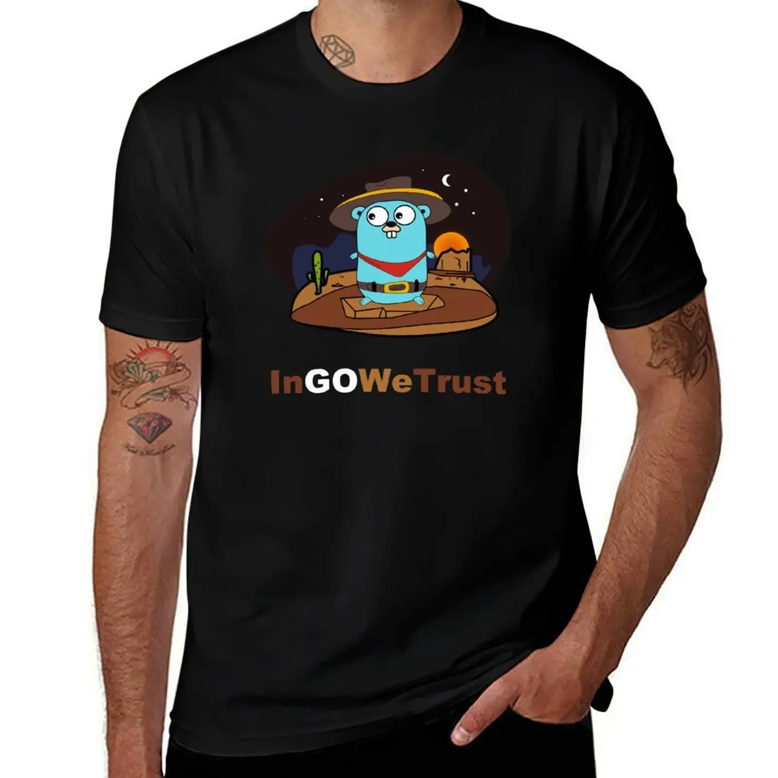 Golang – In Go We Trust T-Shirt animal prinfor boys anime clothes mens graphic t-shirts big and tall