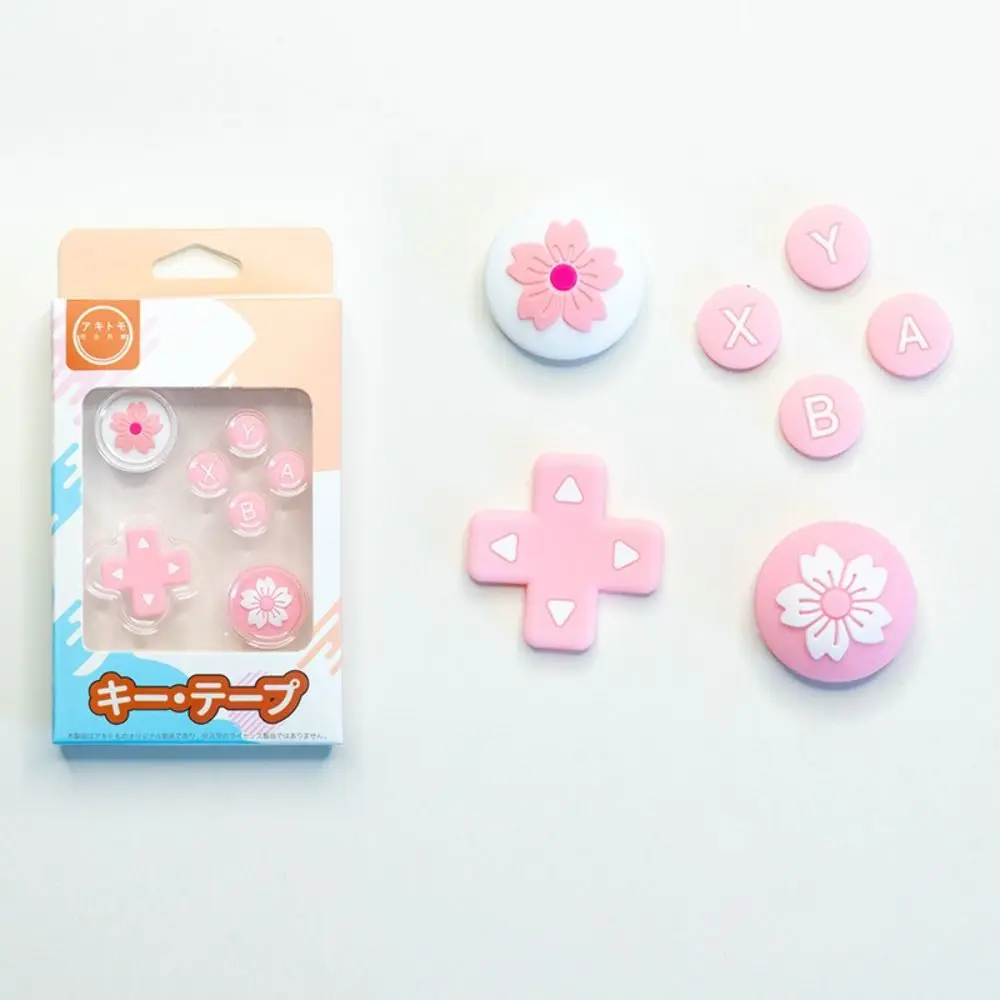 2024 Silicone D-pad Cross Button Soft Durable ABXY Key Sticker Colourful Game Accessories for Switch Lite