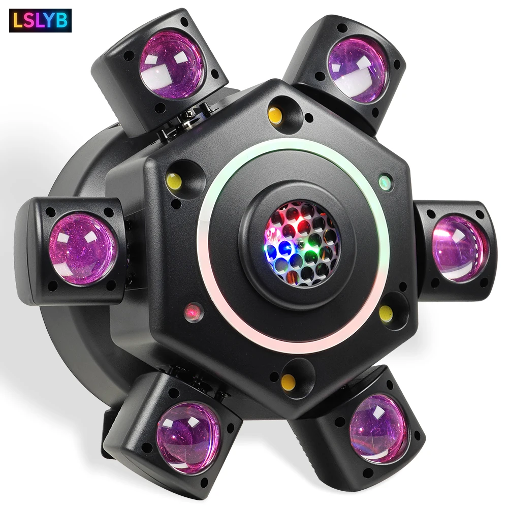 

100W Disco Party Six-arm Rotating Stage Light Beam +Laser+ Strobe+ Led 4in1Multi-function Moving Head Light