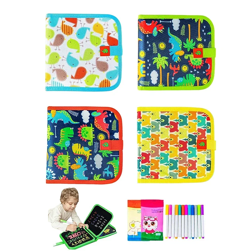 Portable Reusable Magic Drawing Book Erasable Doodle Blackboard for Kids Travel-Friendly Creative Art Learning Tool