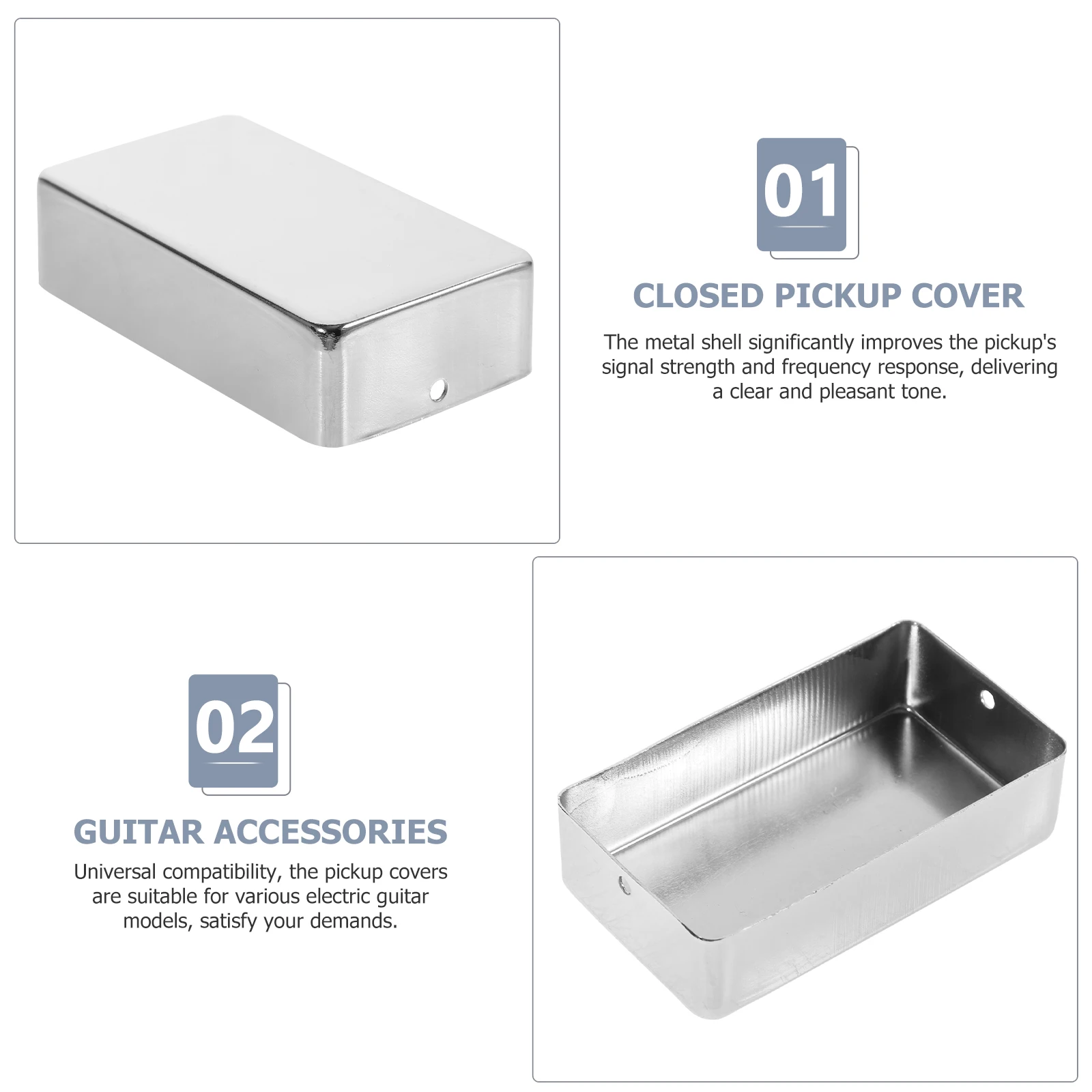 

2Pcs Durable Acoustic Guitar Pickup Safe Material Easy To Install Practical Instrument Accessory