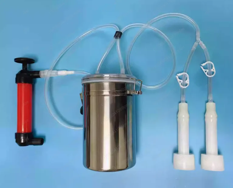 

Veterinary Milking Machine 3.8 Pounds Polished Double Pacifier Cow and Sheep Manual Electric Milk Pump