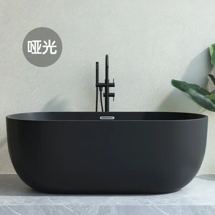 Theme color bathtub, bed and breakfast acrylic independent bathtub, oval bath tank, bathtub color can be determined