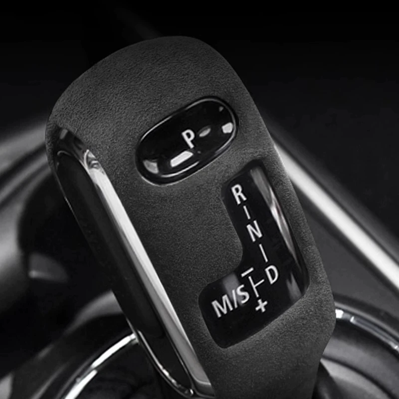 TOP Suede Gear Lever Cover Center Console Gear Head Fit for BMW MINI F55 F56 F54 F60 F57 2024 2023 2022 2021 2020 2019 2018