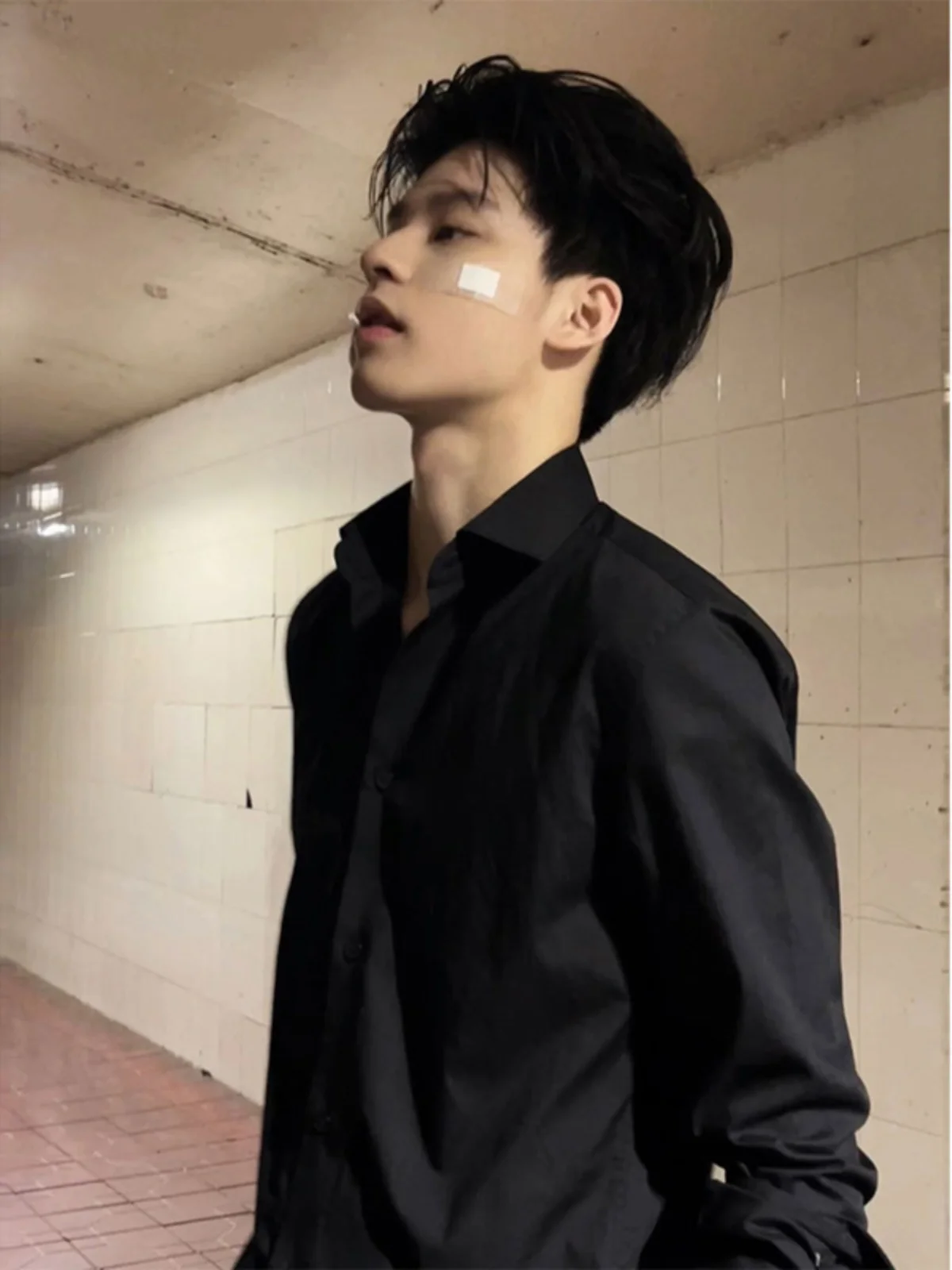 

Durable Casual Long Sleeve Collared Shirt for Men Autumn Fashionable Korean Style Cleanfit Leisure Outerwear Durable Shirt