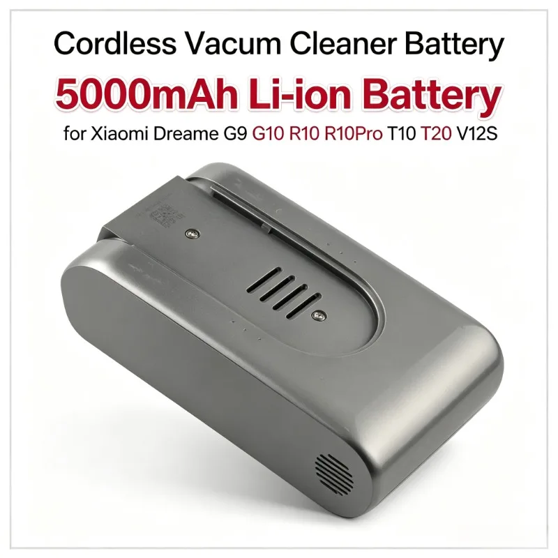 New 5000mAh Rechargeable Replacement Li‑ion Battery for Xiaomi Dreame G9 G10 R10 R10Pro T10 T20 V12S Cordless Vacuum Cleaner