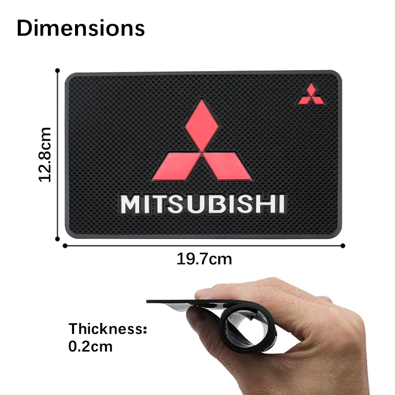 PVC Car Dashboard Anti Slip Mat Phone Holder Non-Slip Mat Sticky Pads For Mitsubishi Lancer 9 10 Outlander Pajero Asx L200 Colt