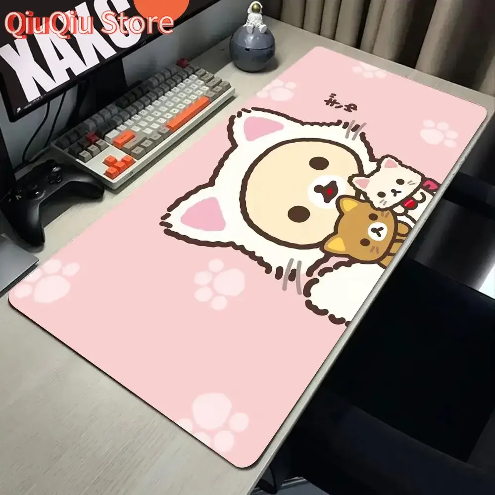 Großes Mauspad Xxl Rilakkuma-es Mousepad Gamer Bürozubehör PC-Schrank Spiele Schreibtischunterlage Computertische Tastatur Gaming-Matten