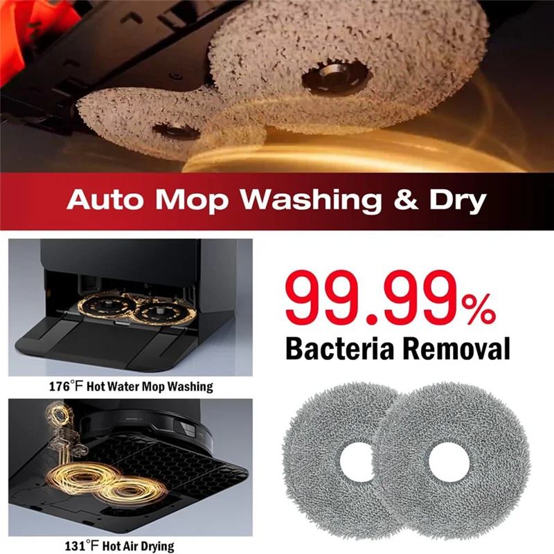 17 шт. комплект аксессуаров для робота-пылесоса Roborock Saros 10R/G20s Ultra, основная боковая щетка, фильтры, подушечки для швабры, мешки для пыли A62X