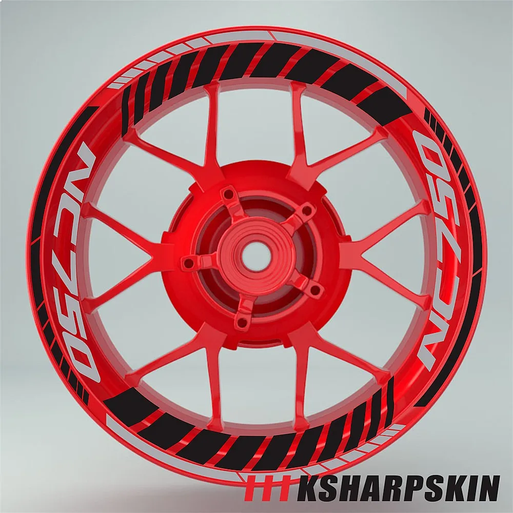 Multiple Color Motorcycle Tire Stickers Waterproof Wheel Rim Decals Stripe for HONDA NC750