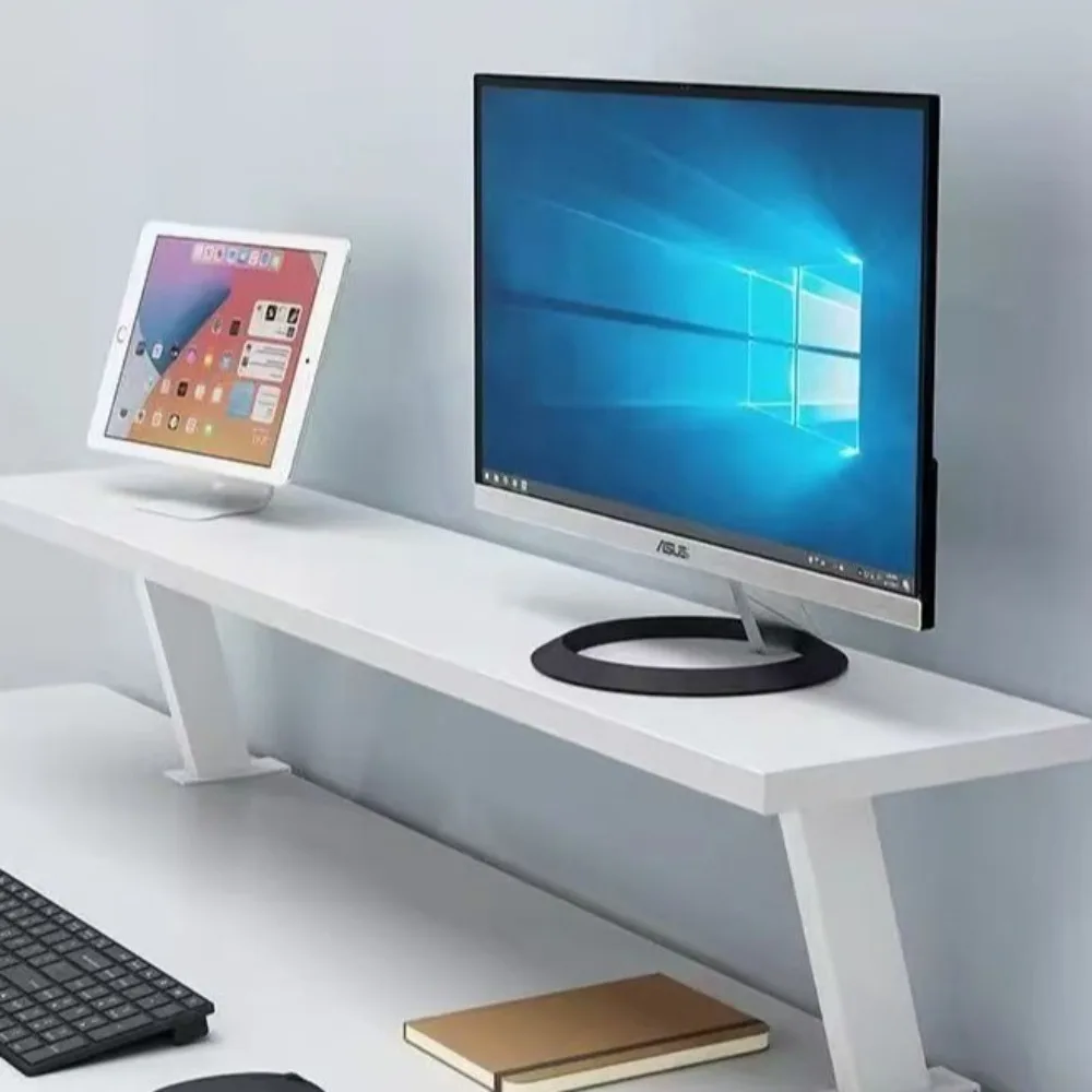 水平フローティングデスクトップ本棚フローティングデザイン隆起ディスプレイマウントホルダー省スペース人間工学