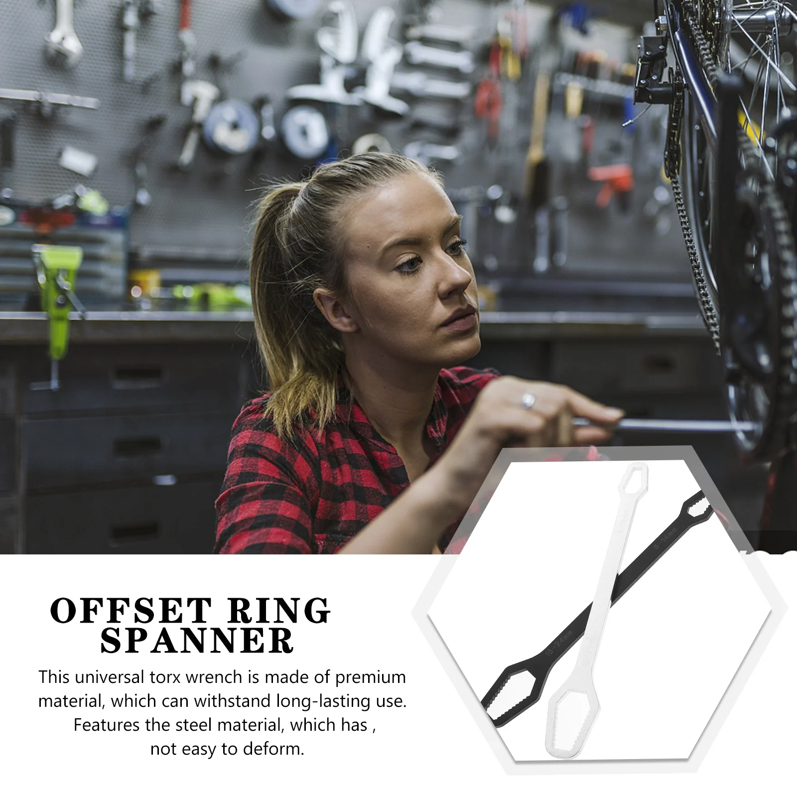 

2pcs 8-22Mm Universal Wrench High Grade Steel Forged Self-Tightening Multi-Purpose Repair Tool For Car Bike Motorcycle Home