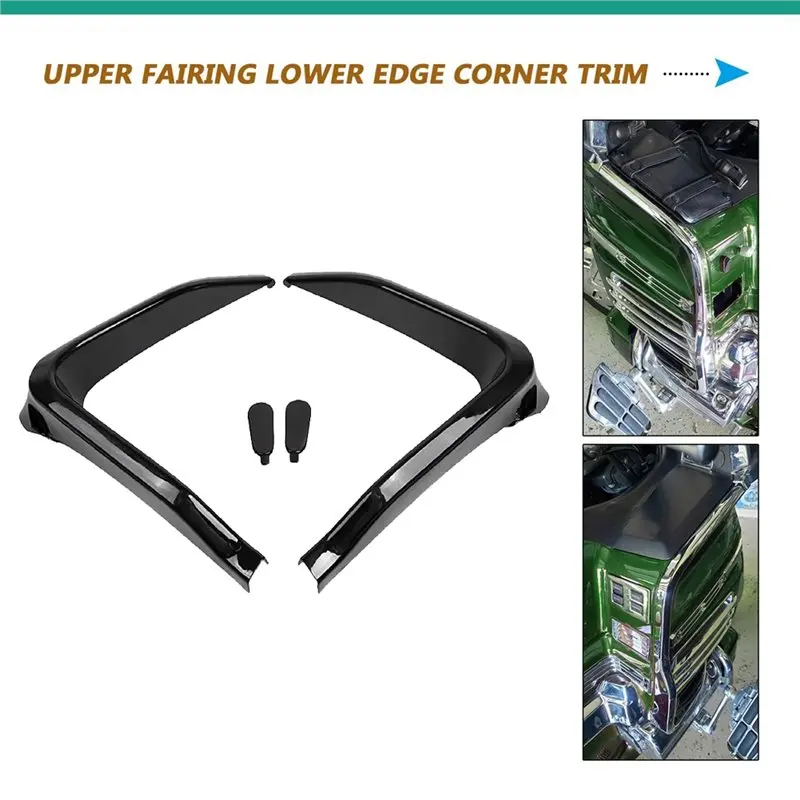 AB56-For Honda Goldwing GL1500 GL1500SE GL1500A 1988-2000 Fairing Lower Edge Trim Strips& Edge Corner Trim Plugs Kit In Black