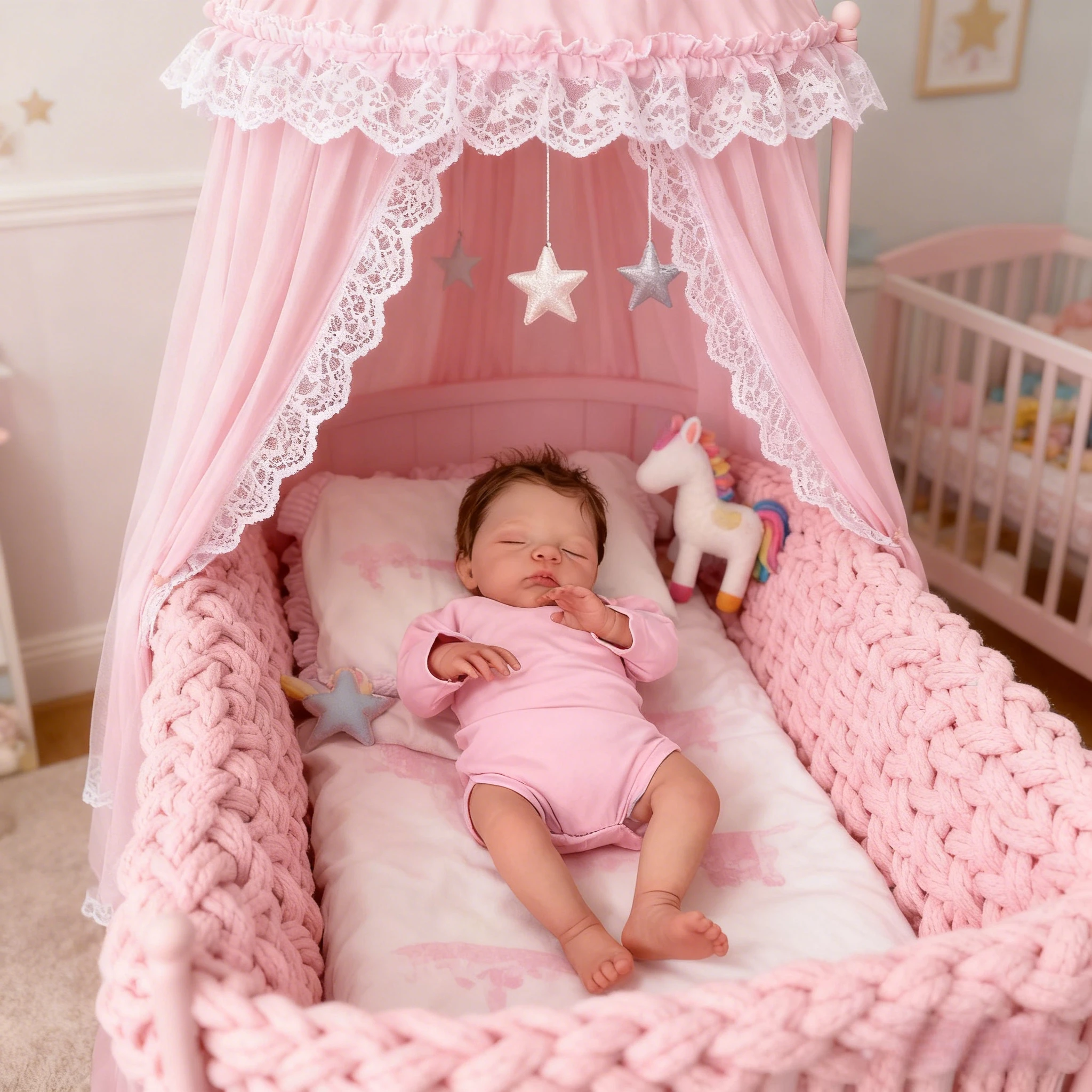 NPK19'' Hoge Kwaliteit Reborn Irys Slapen Bebe Katoenen Lichaam Met 3D Huid Zichtbare Aderen Levensechte Baby Collectible Art Doll