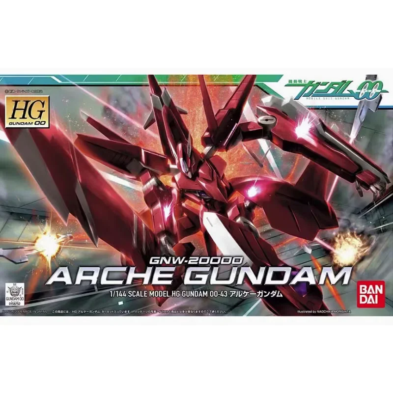 

Bandai HG 1/144 GNW-20000 ARCHE Gundam Anime Action Figure Assembly Decorative Collectible Model kit Toys for Boys Gifts