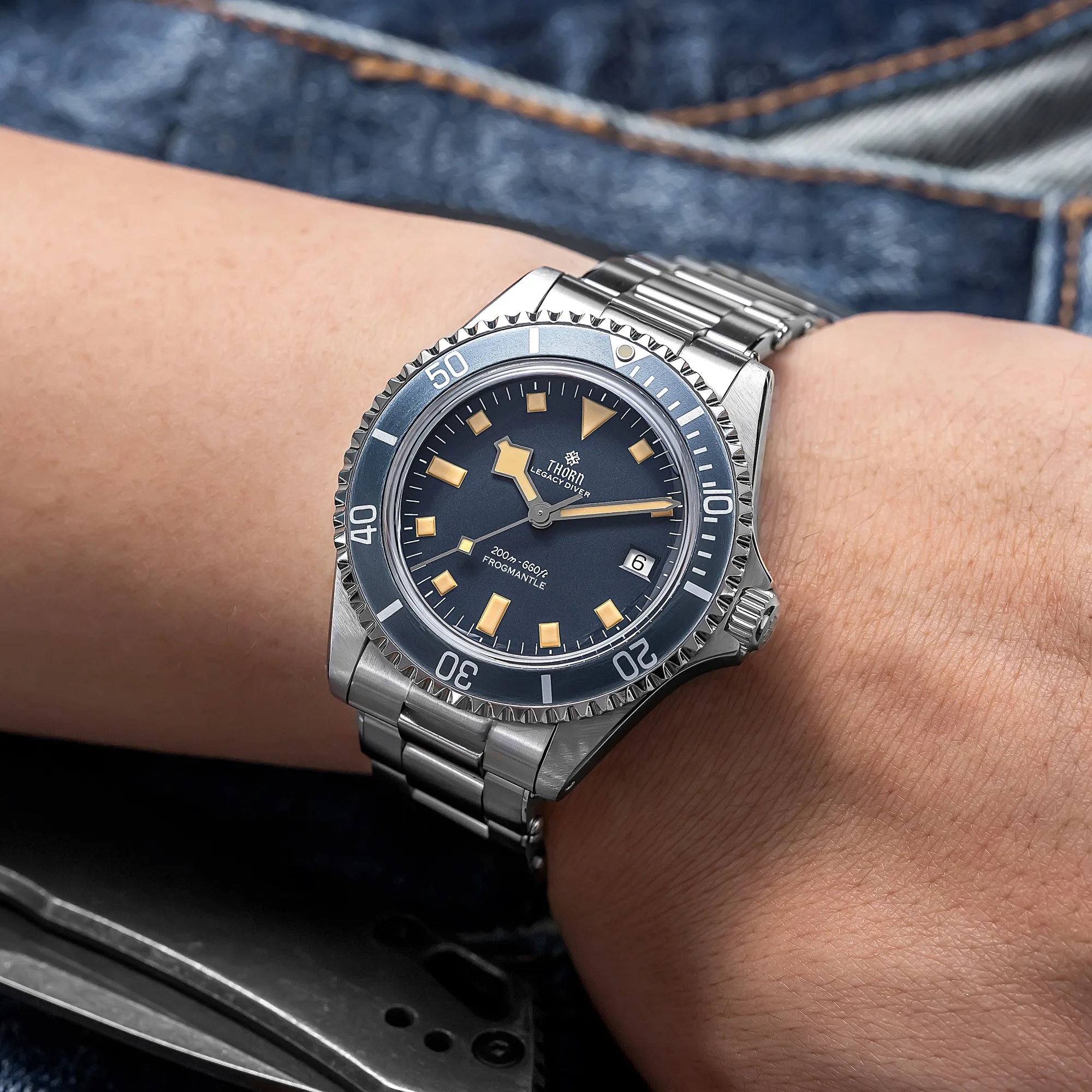 Thorn T023 V2 40mm Dive Watch PT5000 Automatic Mechanical Watch Sapphire Waterproof 200m 316L Stainless Steel Men Watches