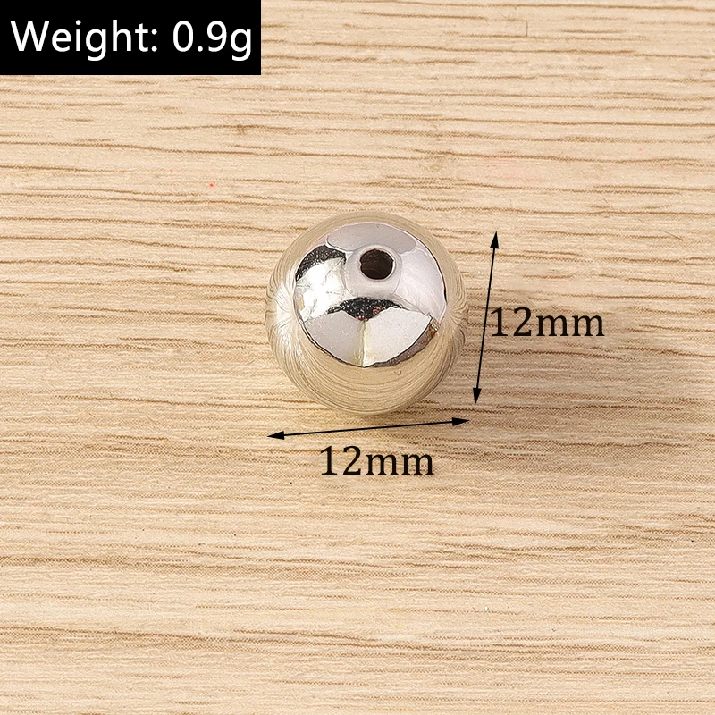 10–50 Stück 8–16 mm große CCB Gold Silber Farbe lose Spacer Charms Perlen für Schmuckherstellung DIY Armbänder Halsketten Bastelbedarf – Detail 10