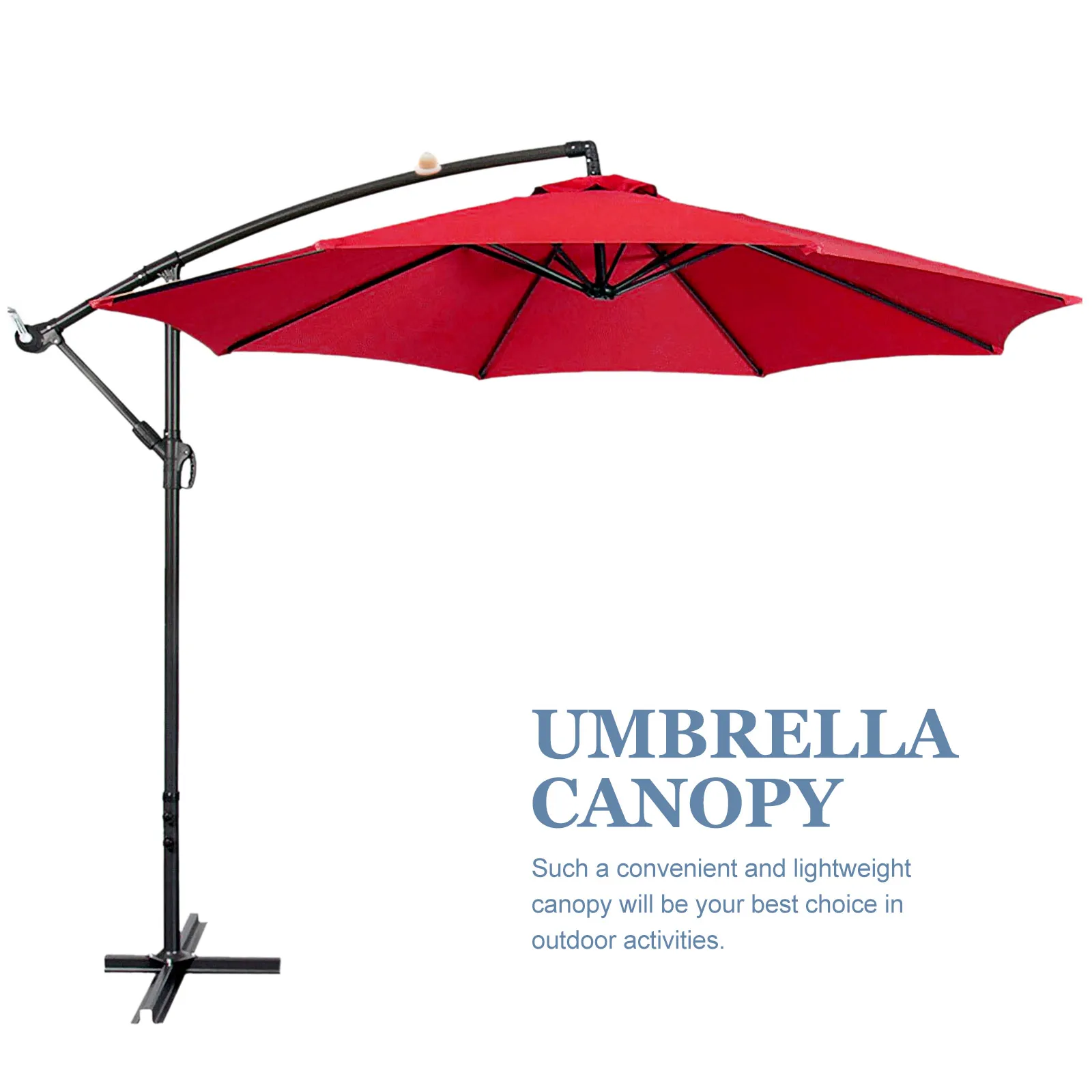 

2.7m 6 Outdoor Umbrella Canopy Replacement Sun Protection Rain Proof Cloth Yard Umbrella Replaceable Canopy Patio Use