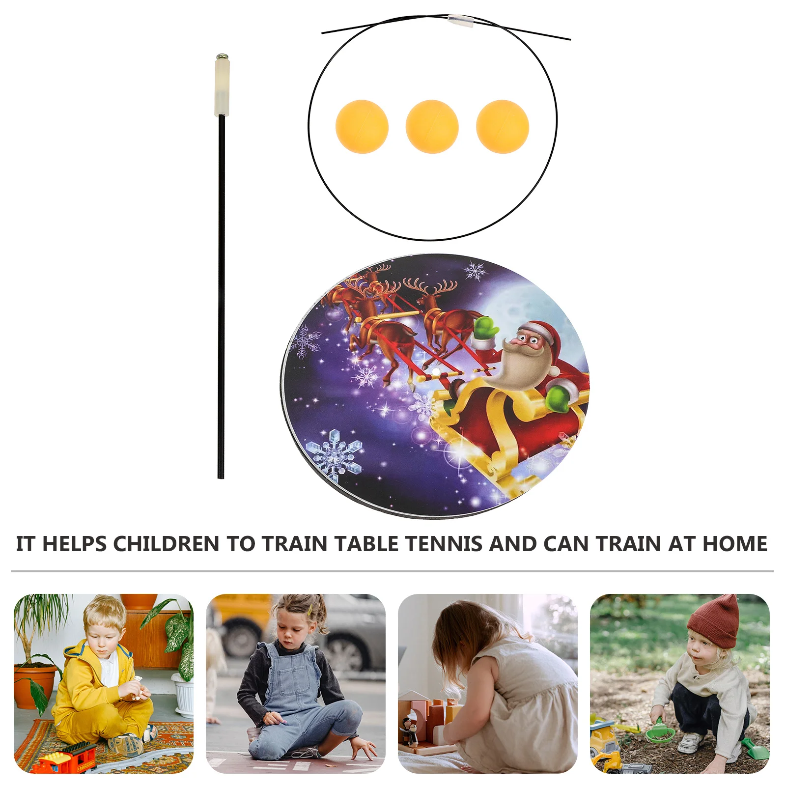 1Set Table Tennis Training Device Elastic Shaft Ping Pong Kit Home Indoor Outdoor Practice Equipment -Pong Single Device