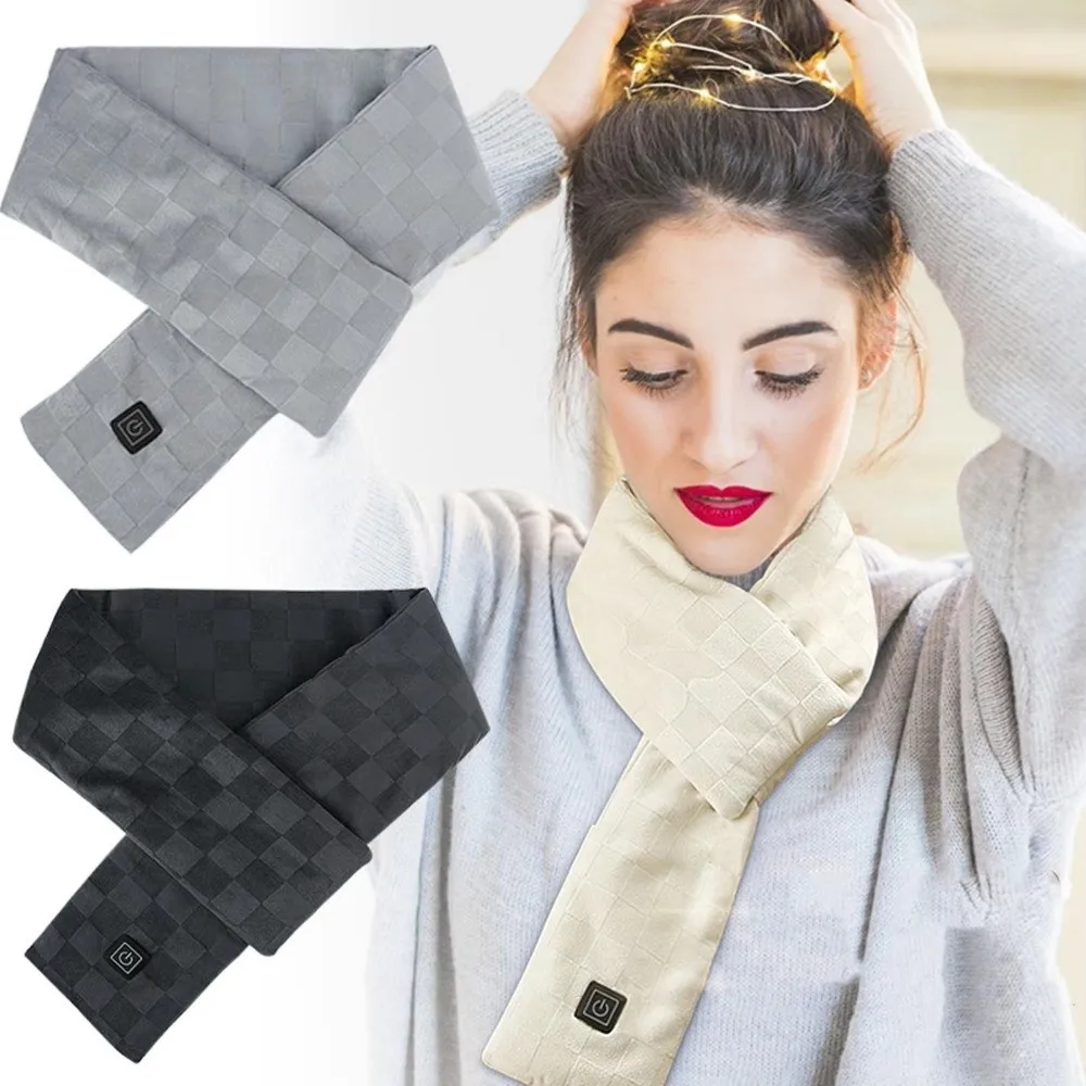 3 Temperature Adjustable Electric Neck Wrap Warm Comfortable Cozy Heating Scarf Soft Cold-Proof Design Thermal Neck Warmer