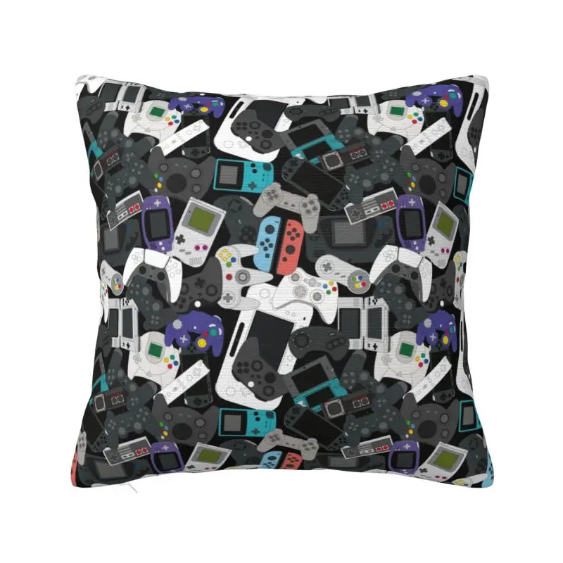 Nordic Game Controller Cushion Cover 60*60 cm Velvet Gamer Gift Throw Pillow Case Decoration Bedding Sofa Pillowslip