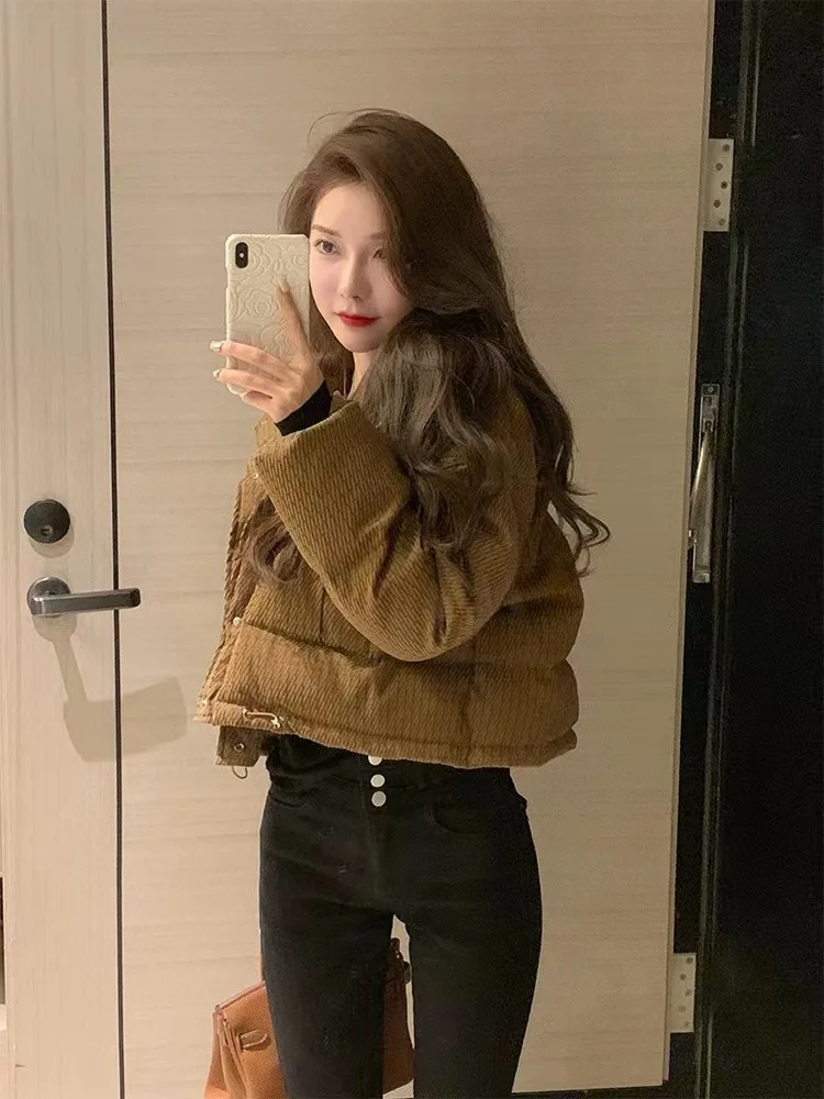 Meralad Kurze Baumwolljacke für Damen, 2025, Winter, Neuankömmling, High-End-Feeling, Baumwolle, gepolsterter Mantel, stilvoll und warm