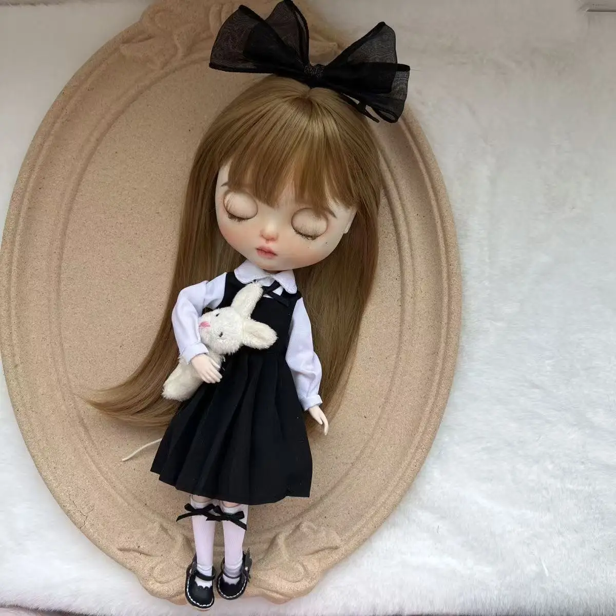 School Style Doll Outfit Uniform Clothes for Blythe OB22 OB24, 1/6 30cm BJD Doll Dress‑up Costume, Doll Not Included