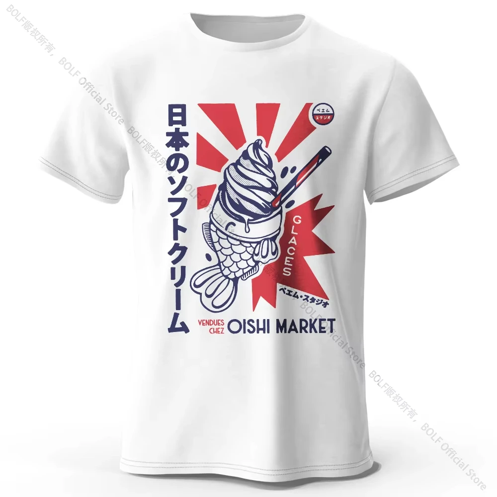 2026 Vintage Retro Taiyaki Fish Waffle Ice Cream Graphic Short‑Sleeve T‑Shirt For Kids Adults Japanese Snack Crew Neck Tee