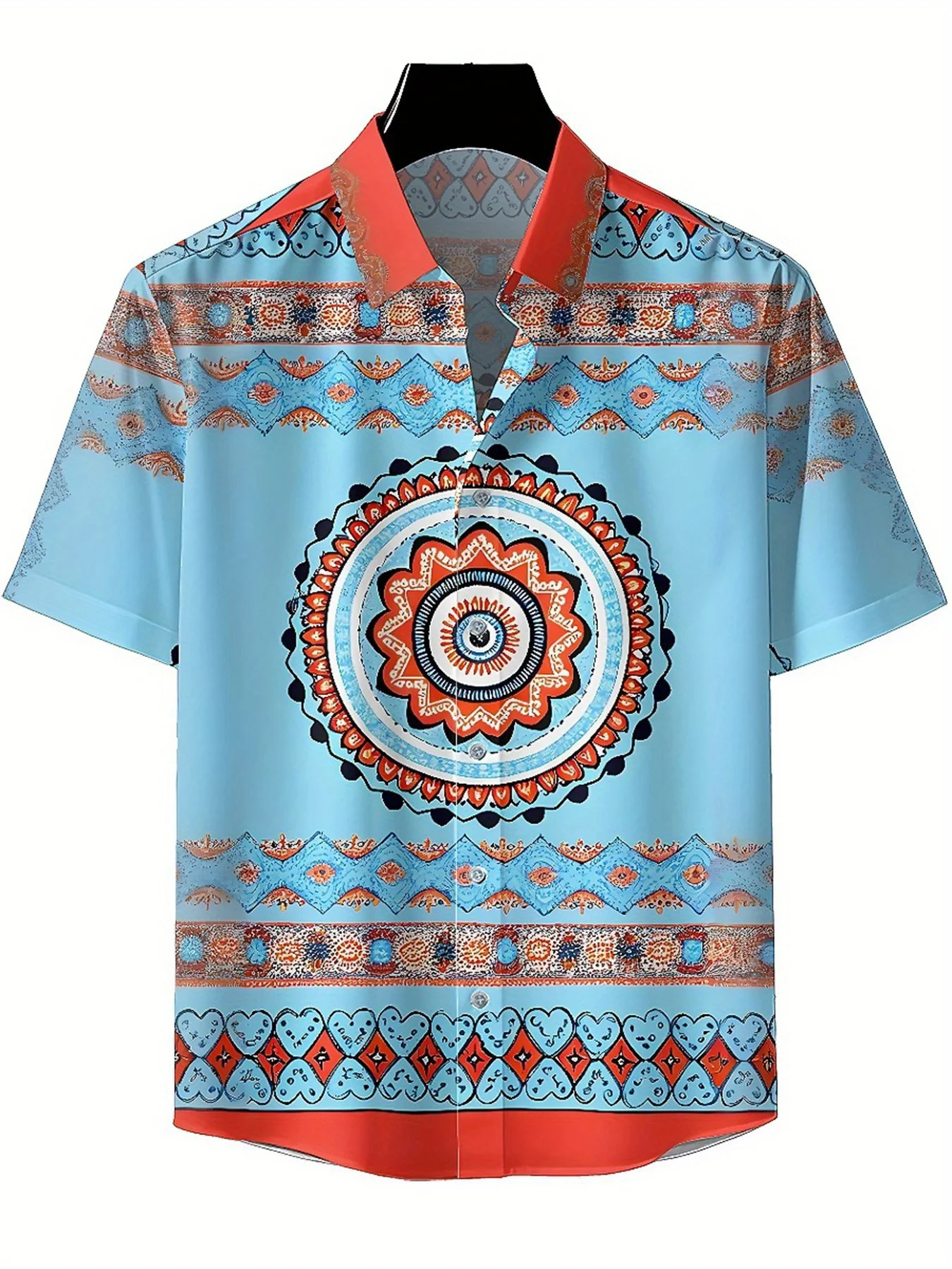 Мужские гавайские рубашки больших размеров с геометрическим узором, рубашки на пуговицах, повседневная одежда унисекс, летние топы