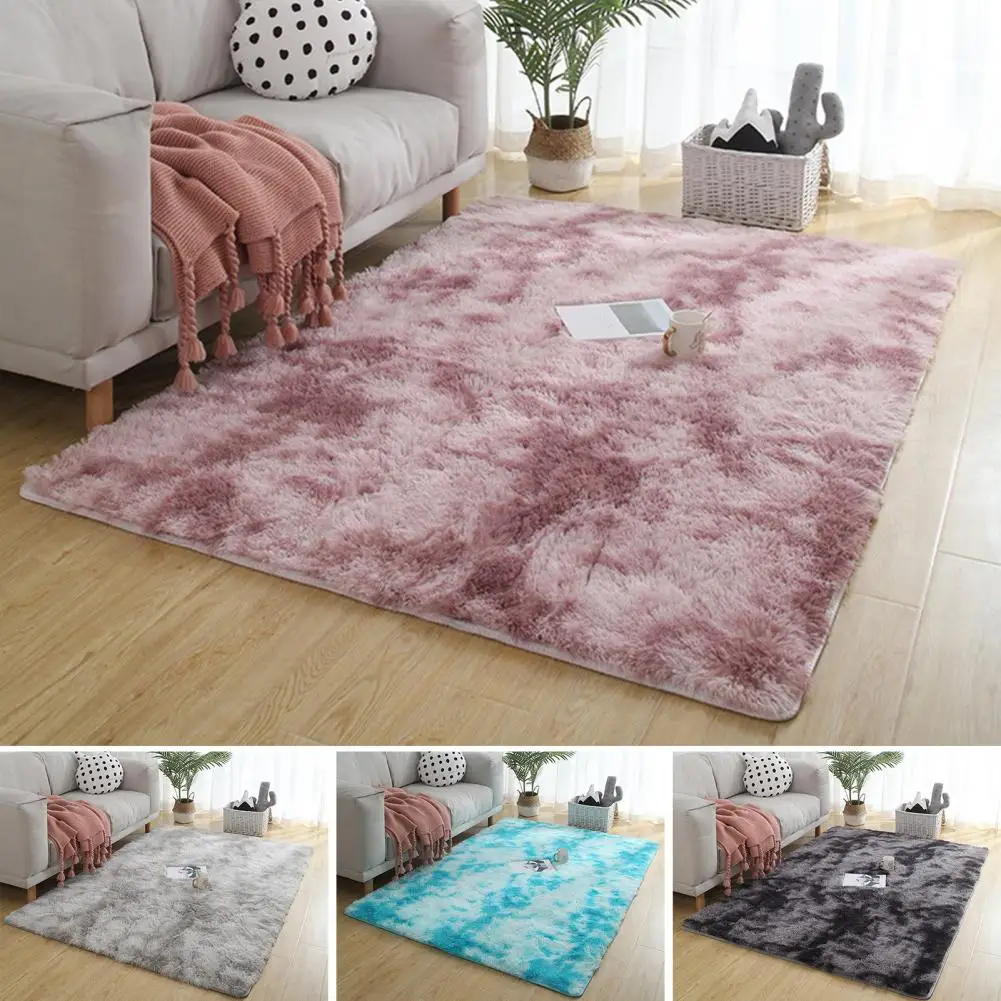 Alfombra Tie Dye, alfombra moderna, alfombra suave Tie-dye para habitación, dormitorio, alfombra colorida de felpa con respaldo antideslizante, lavable a máquina