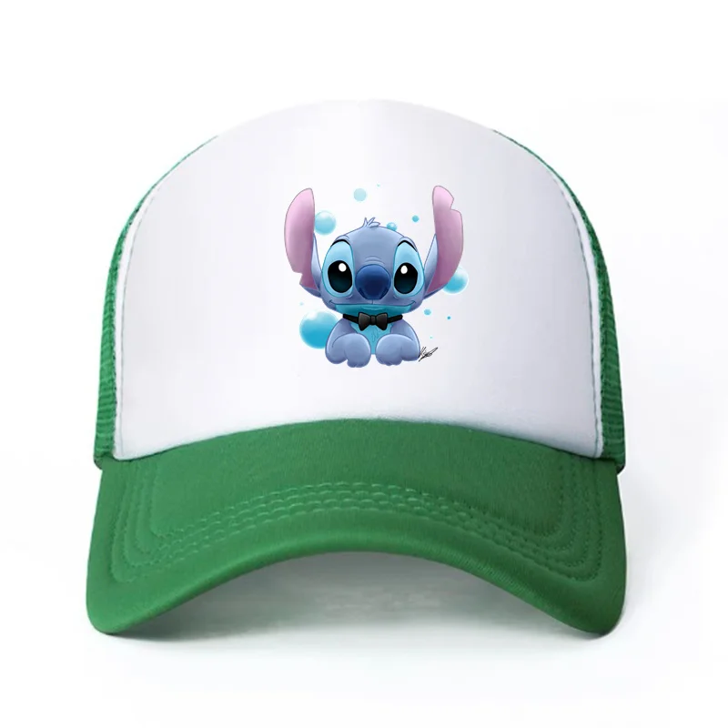 Kids Teen Stitch Hat Boys Girls 6-15Y Outdoor Visor Hat 58CM Sports Fashion Baseball Cap Charming Anime Print Kawaii Casual Hat