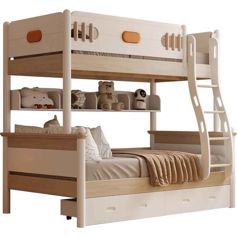 

Solid Wood Two-Story Bunk Bed for Kids Adults for Villa or Apartment Living Room & Bedroom for School & Hotel