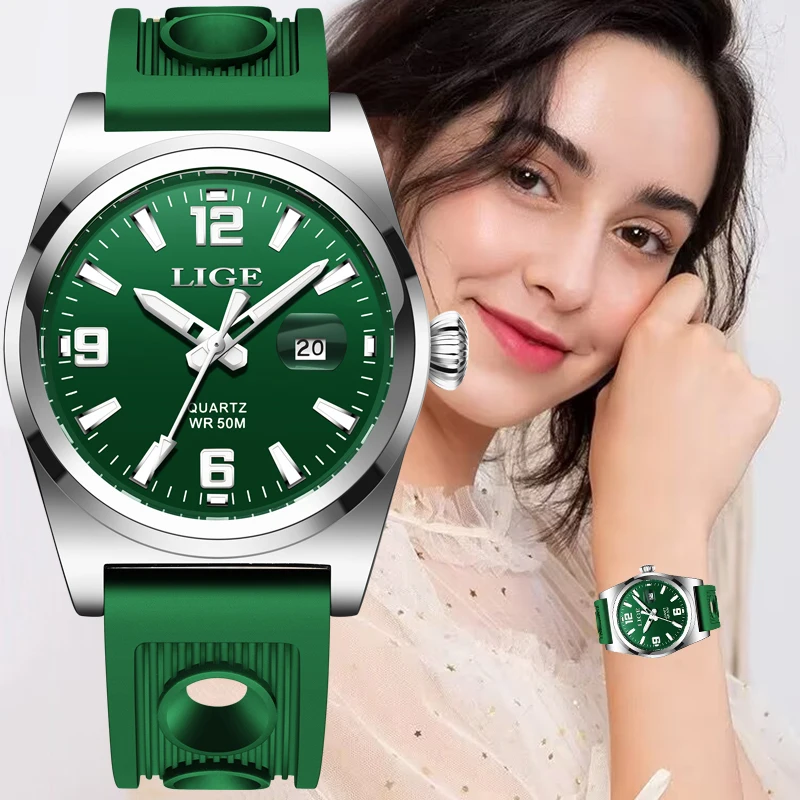 Zegarki damskie Relogio Feminino LIGE luksusowe wodoodporne damskie zegarki klasyczne kreatywna bransoletka damskie Montre Femme