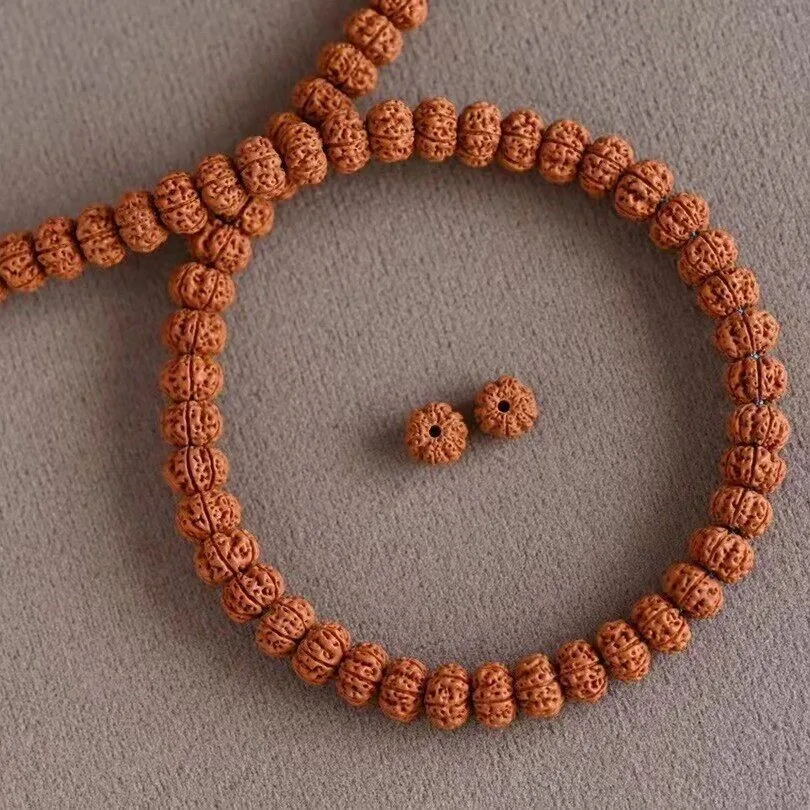 Traditional Chinese Lucky 108 Beads Small Rudraksha Mala Bracelet Tibetan Style Full Meat Bodhi Prayer Beads For Meditation Bles view 3