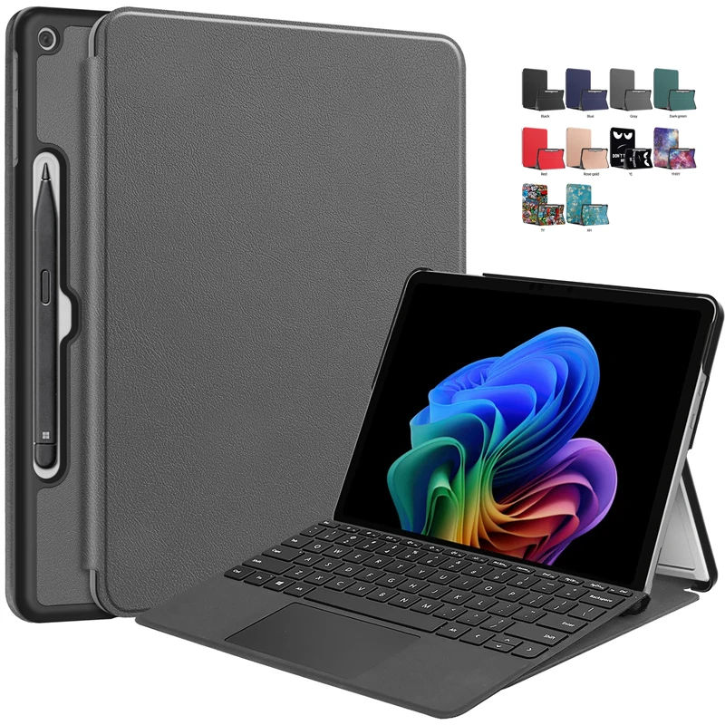 

Coque For Microsoft Surface Pro 12 Case 2025 Flip Stand PU Leather Cover For Funda Surface Pro 12 Case Hard Cover