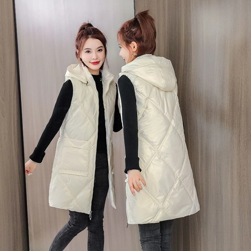 

Women's Detachable Hooded Cotton Vest Autumn Winter Jacket Trendy Comfortable for Daily Wear​