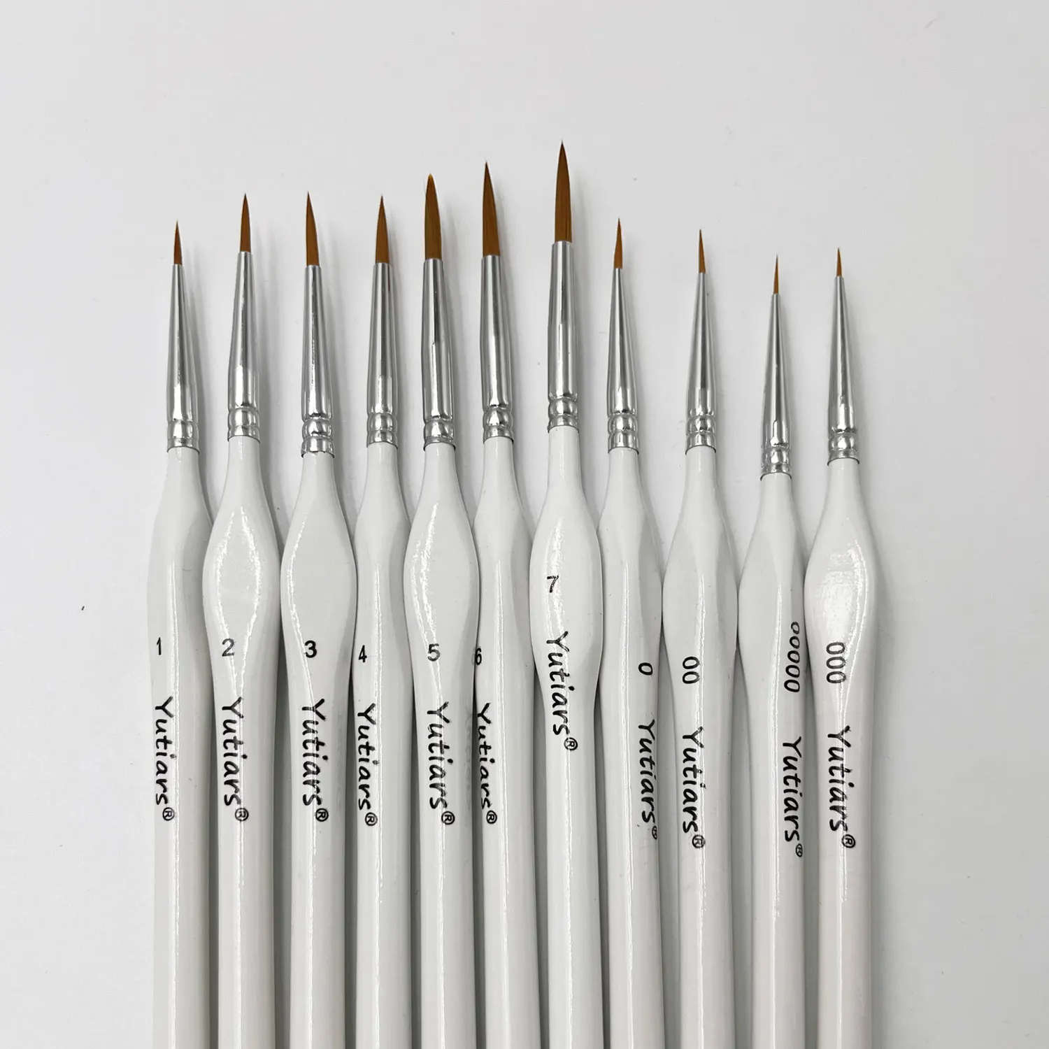 

11pcs Fine Tip Precision Paint Brush Set - Yutiars for Detailed Artwork, Miniature Models & Face Painting，Suitable for Acrylic
