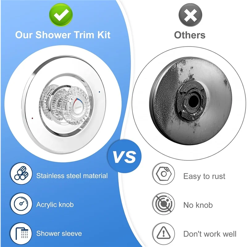 

【Горячее предложение】Набор отделки душа для Moen Chateau T470 Ванна с одной ручкой/душный клапан Аксессуары для душа