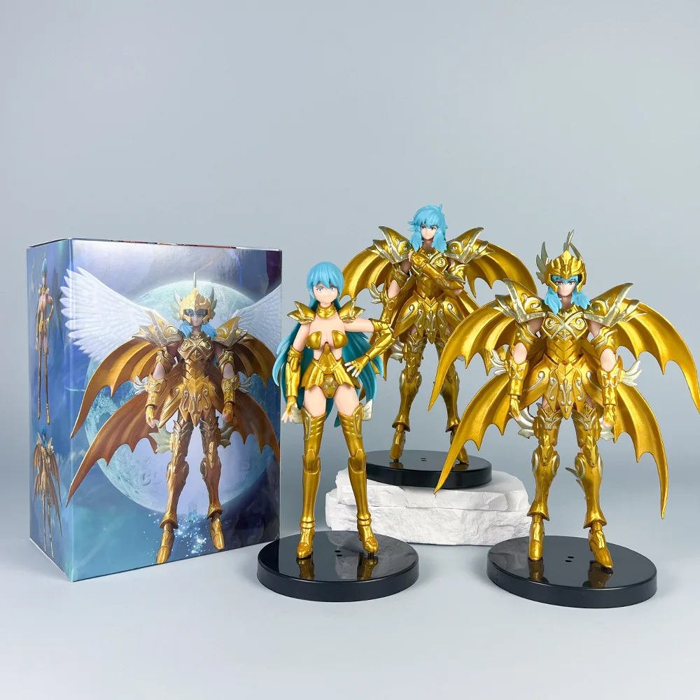 

21cm 3Types In stock Golden Saint Seiya Animation Pisces Abrodi model ornaments desktop decoration doll toy