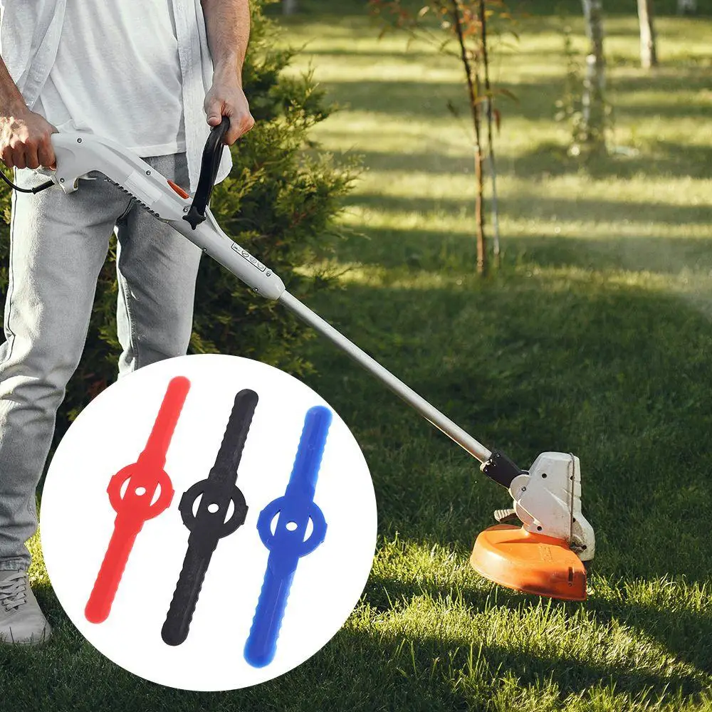10 Uds. Accesorios para cortadora de césped, cortadora de césped, cuchilla de repuesto, cuchilla cortadora de césped de plástico, plegable automáticamente para césped