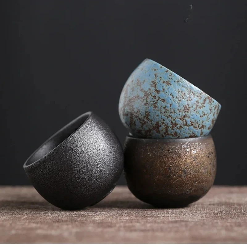 Copo doméstico japonês, chá único, retrô, pedra japonesa, cerâmica, kung fu, xícara de chá, cerâmica única, personalidade única