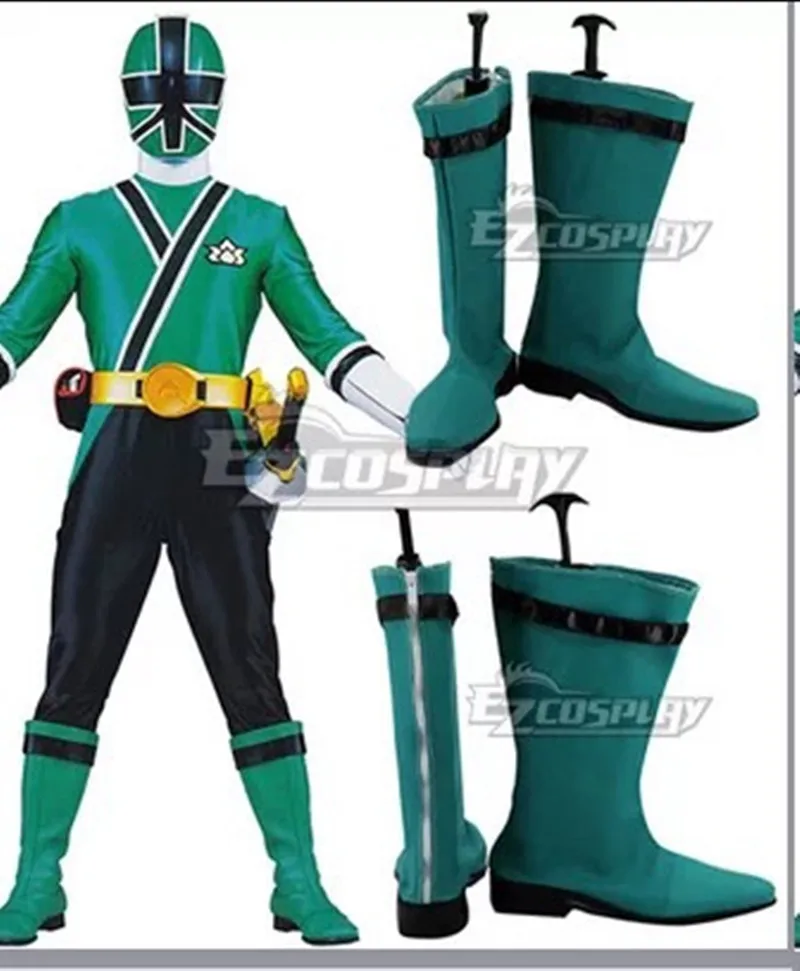 

Samurai Sentai Shinkenger‌ Shinken Green Cosplay Shoes Handmade Faux Leather Boots Shoes Custom Made