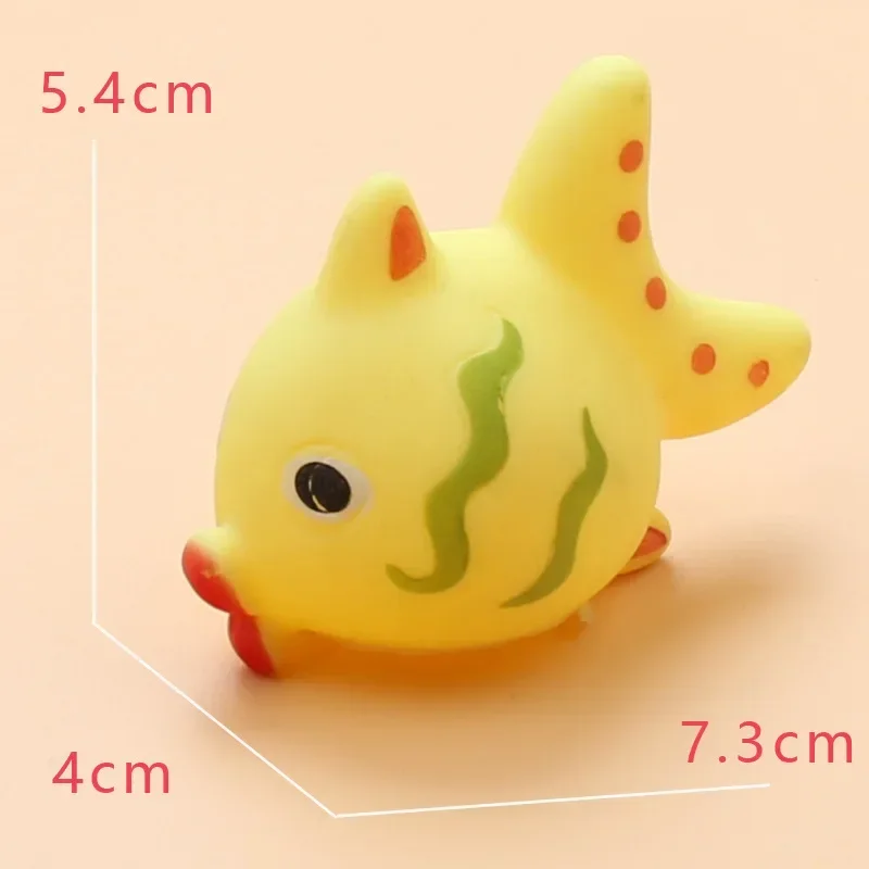 Cute Animals Bath Toy Colorful Soft Rubber Float Squeeze Sound Swimming Water Toy For Baby Bath Play Animals Toys