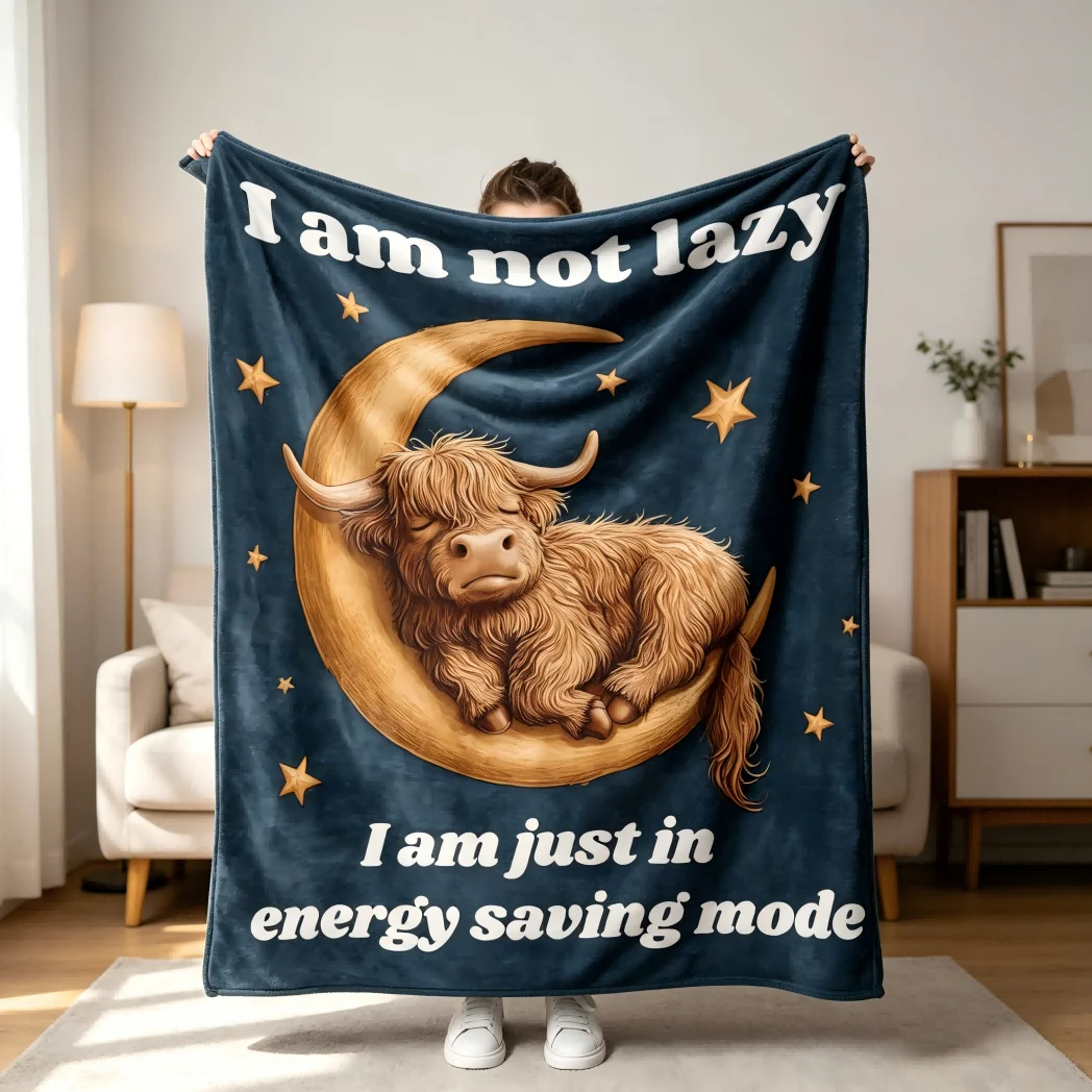 1pc Cute Highland cow Throw blanket gifts cute animals pattern flannel Blankets for girls boys cow lovers gifts four season use