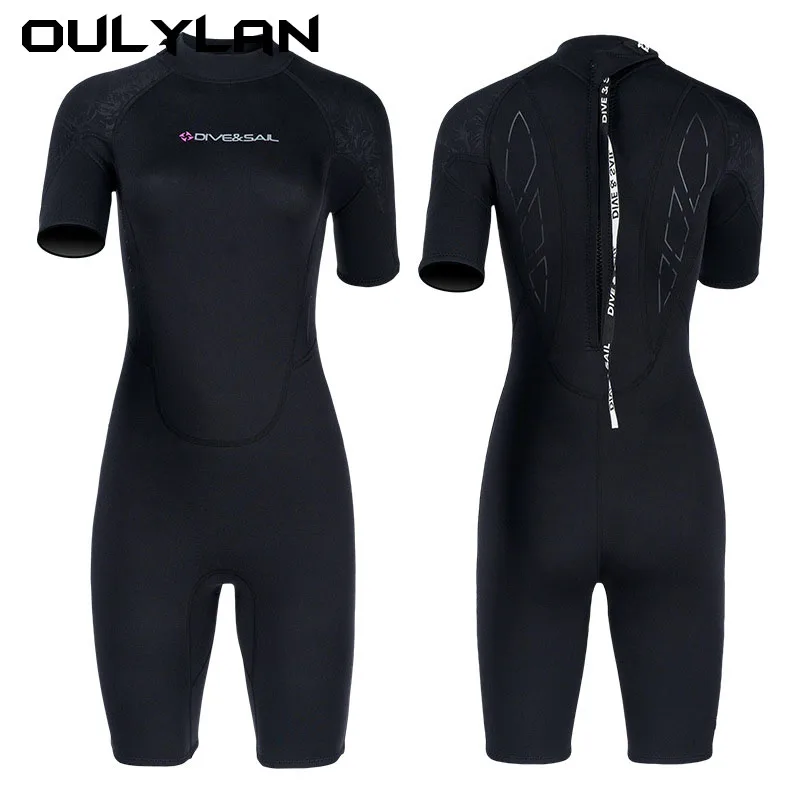 

2024 Wetsuit 3mm Neopreno Surf Suit Short Sleeve Swimwear Kitesurf Scuba Diving Suit Spearfishing Swimsuits for Women