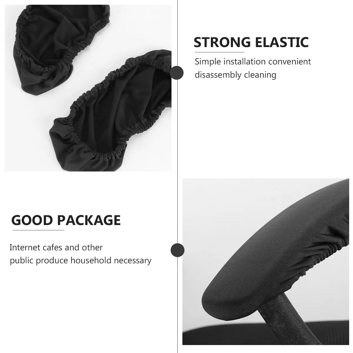 2Pcs Fabric Chair Handle Covers Dustproof Protective Pads Elastic Stretch Comfortable for Metal Handles Handle Covers