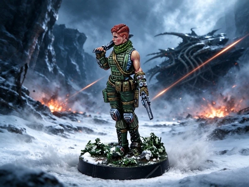 25mm Diecast Resin Assembled Model Kit War Game Chess Spec-Ops (Heavy Pistol, Sniper) Unassembled Unpainted